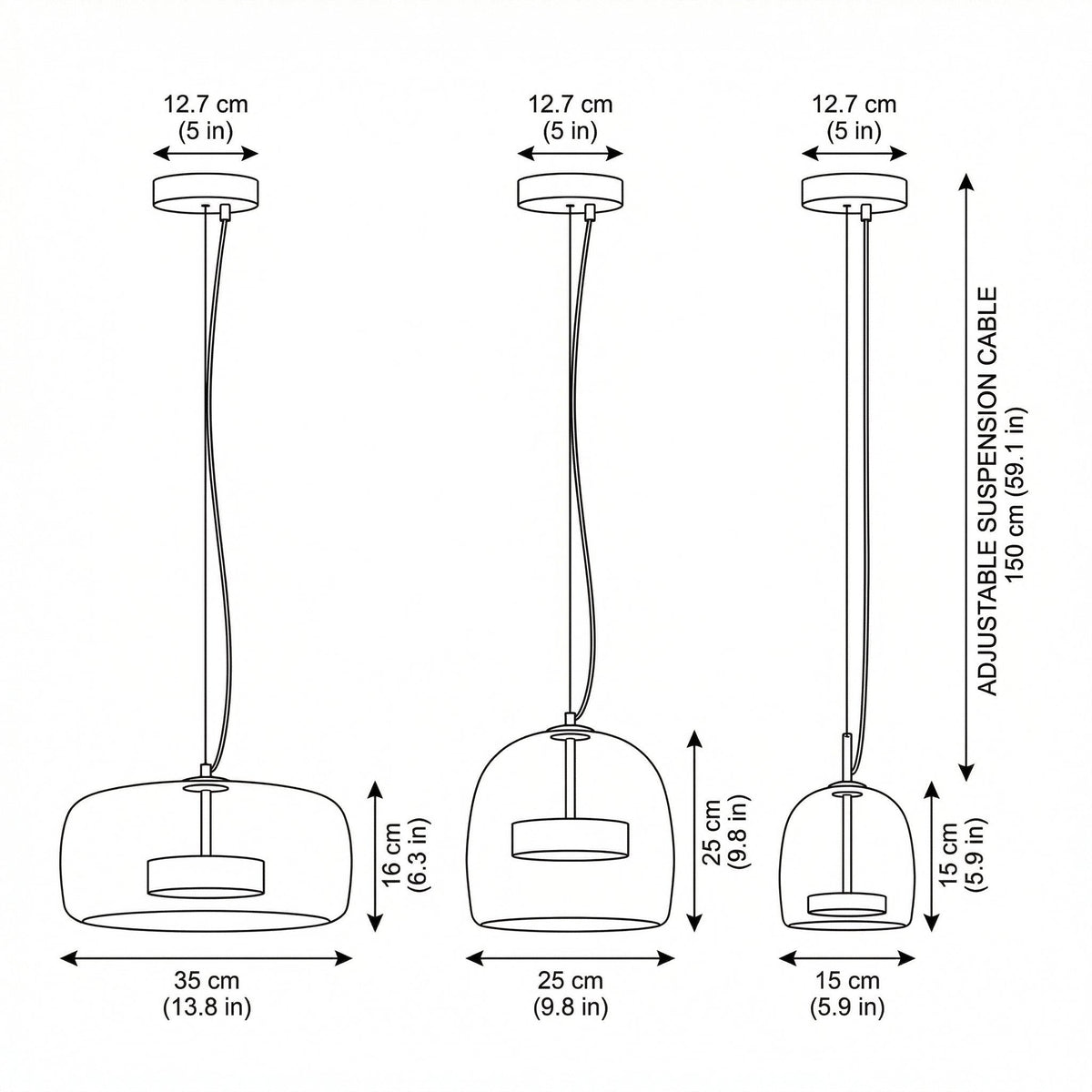 Nordic Glass Pendant Lamp – product view