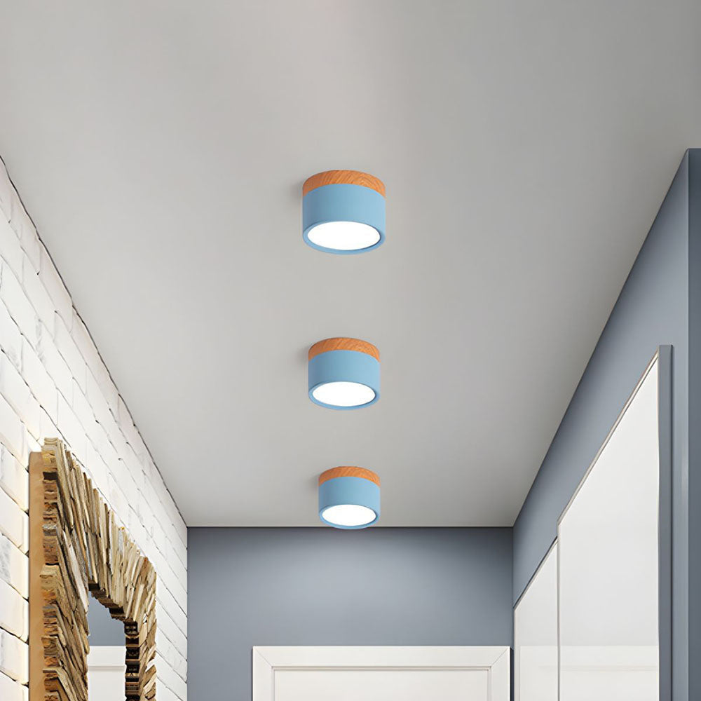 Ceiling Lamp with a Wooden Accent – product view