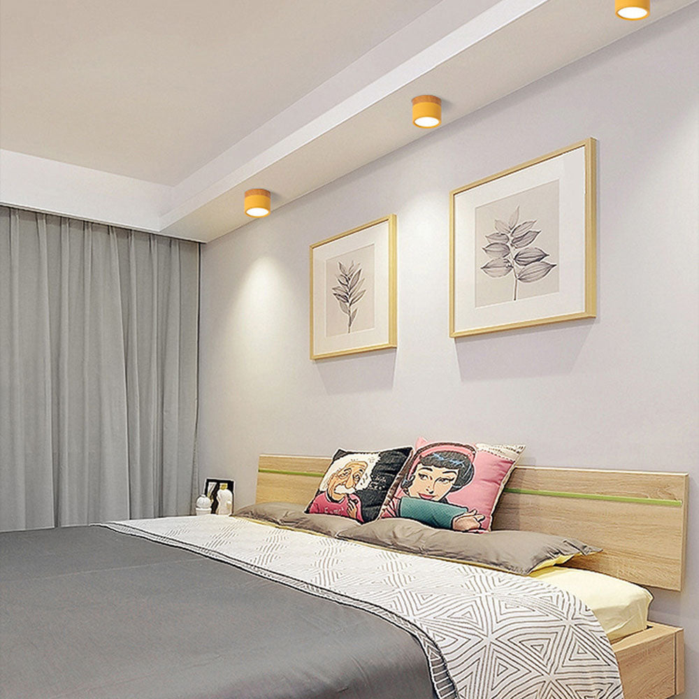 Ceiling Lamp with a Wooden Accent – product view
