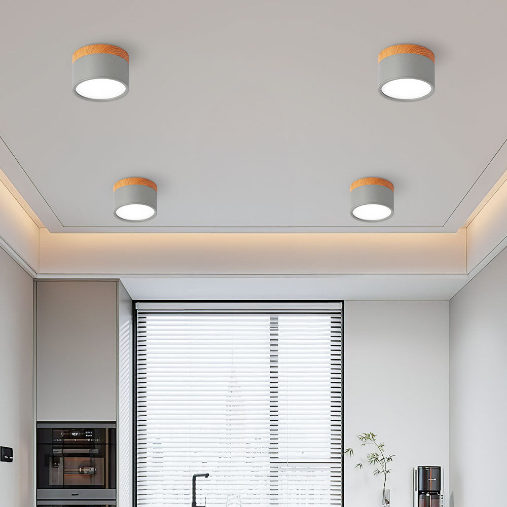 Ceiling Lamp with a Wooden Accent – product view