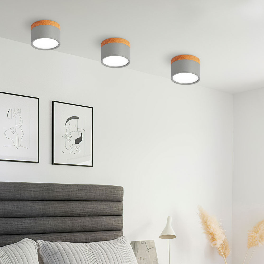 Ceiling Lamp with a Wooden Accent – product view