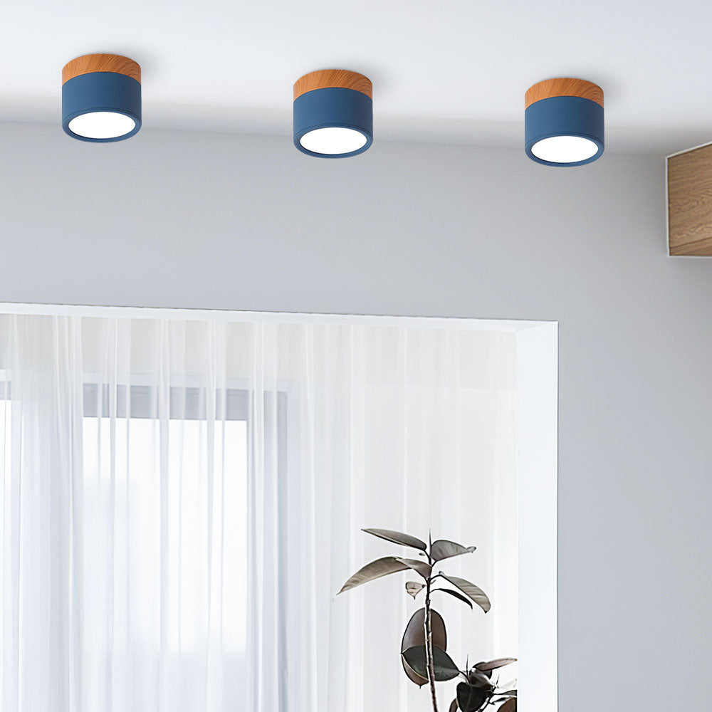 Ceiling Lamp with a Wooden Accent – product view