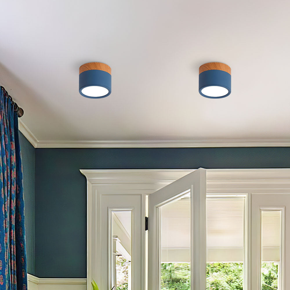 Ceiling Lamp with a Wooden Accent – product view