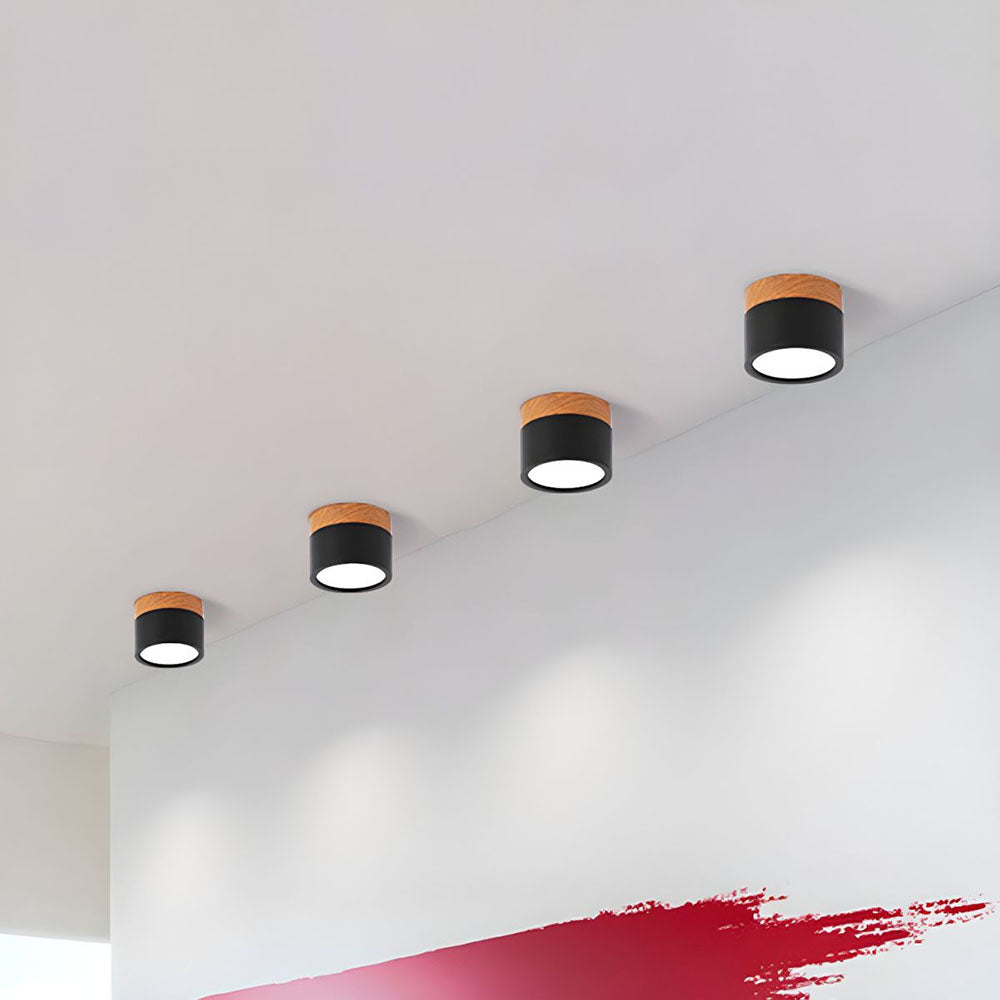 Ceiling Lamp with a Wooden Accent – product view