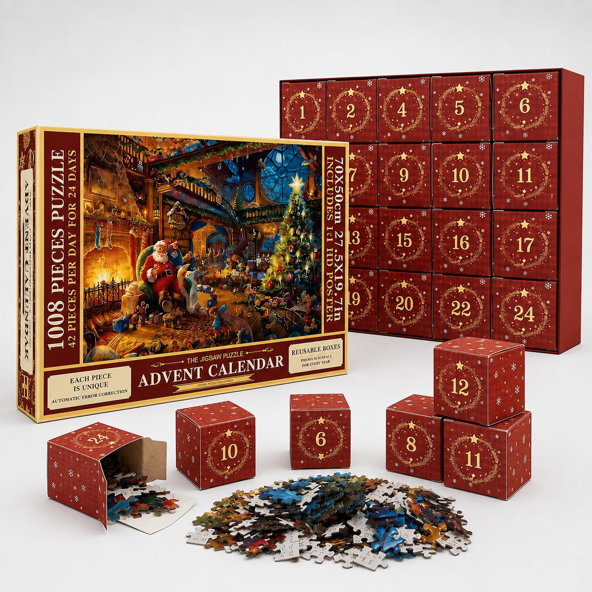 Jigsaw Puzzle Advent Calendar 2026 with 1008 Pieces – image 1