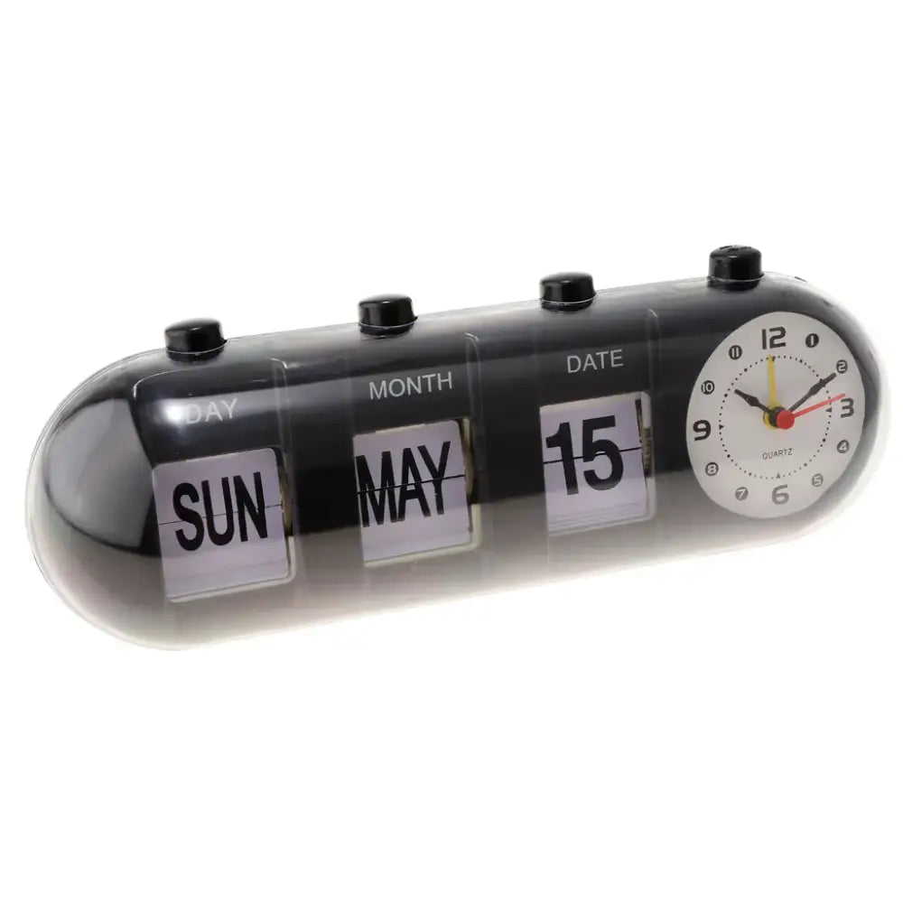 Daybook Analogue Calendar Desk Clock - product detail 5