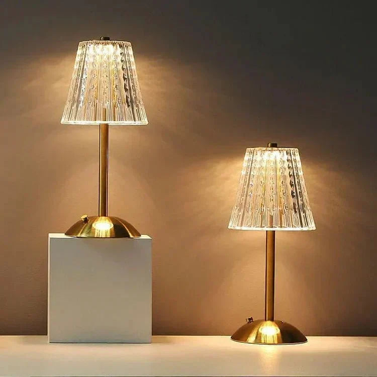 Gold Touch LED Table Lamp with Crystal Shade – product view