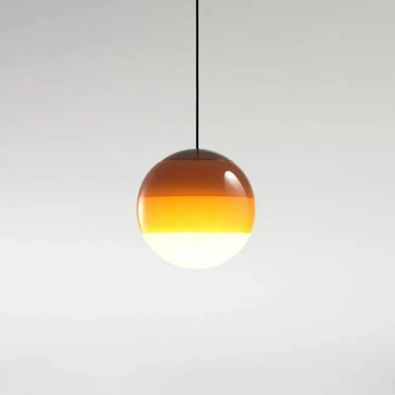 Glass Hanging Lamp with Gradient Coloring – Orange