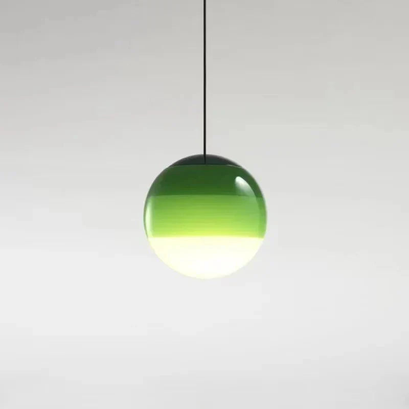 Glass Hanging Lamp with Gradient Coloring – Green