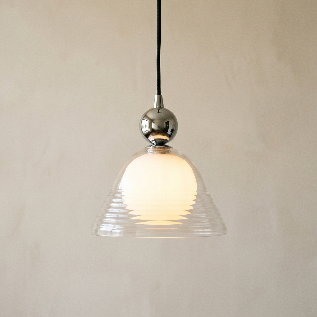 Clear Cone and Globe Pendant Light – product view